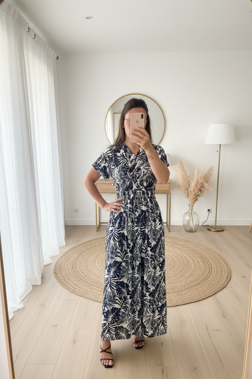 Robe longue MAGIQUE bleu marine 💙