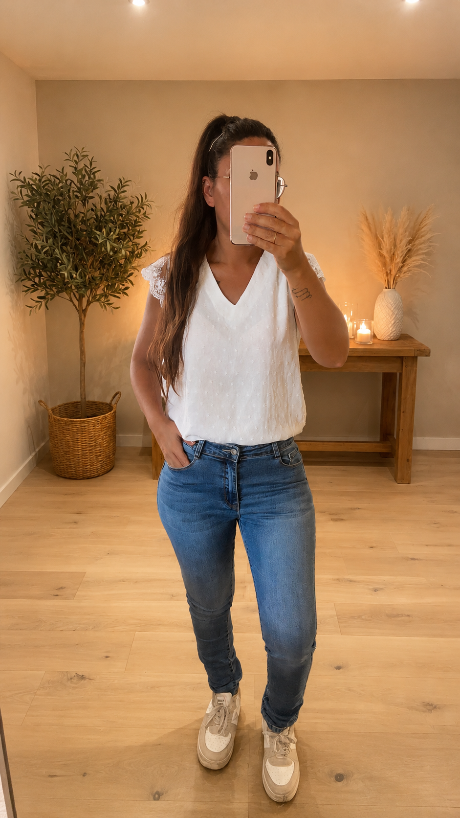 Jean Skinny push-up foncé taille haute