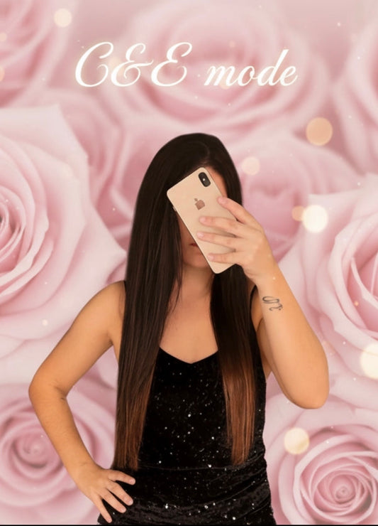 Top noir à velours avec sequin