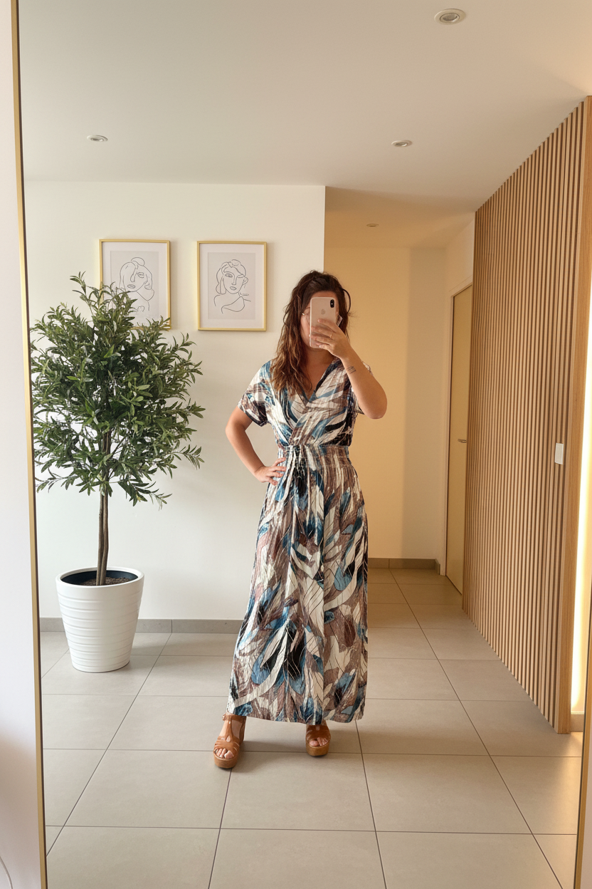 Robe MAGIQUE doré bleu ciel