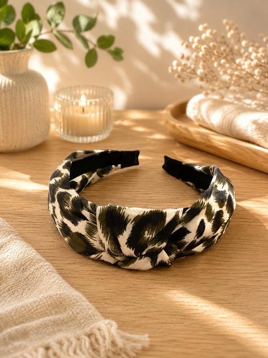Bandeau kaki léopard