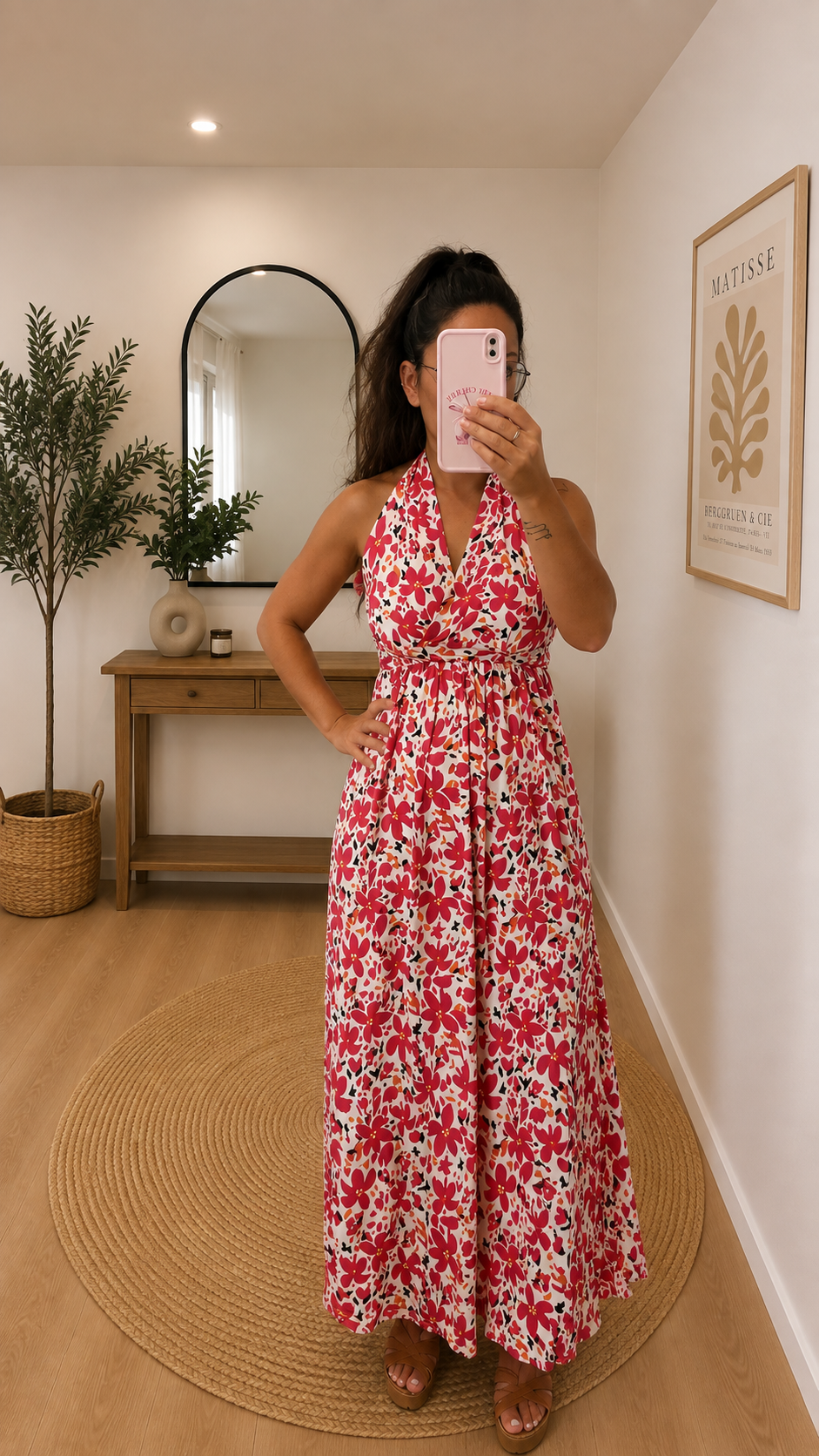 Robe fleuris dos nu