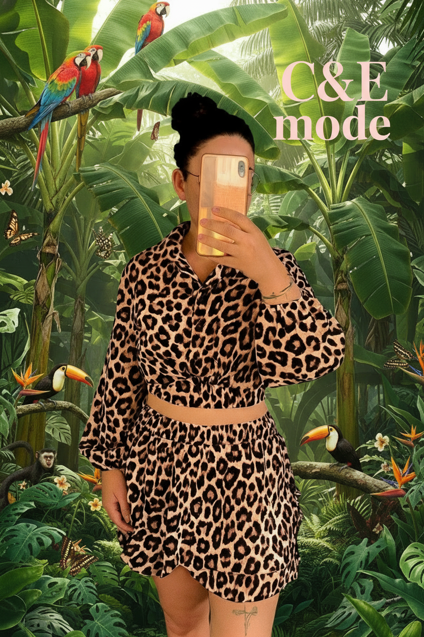 Ensemble 2 pièces imprimé Léopard