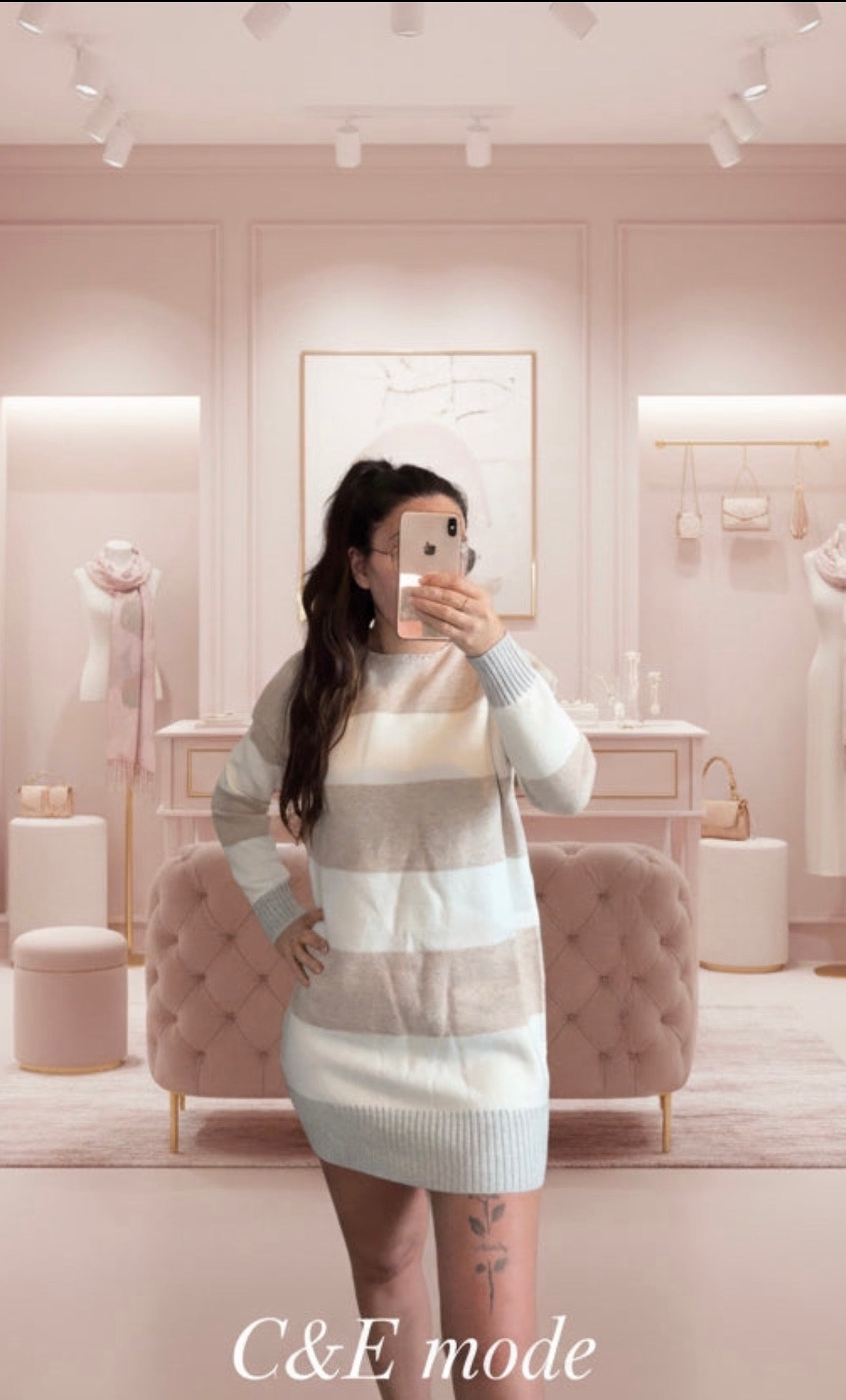 Robe pull rayé