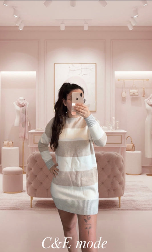 Robe pull rayé
