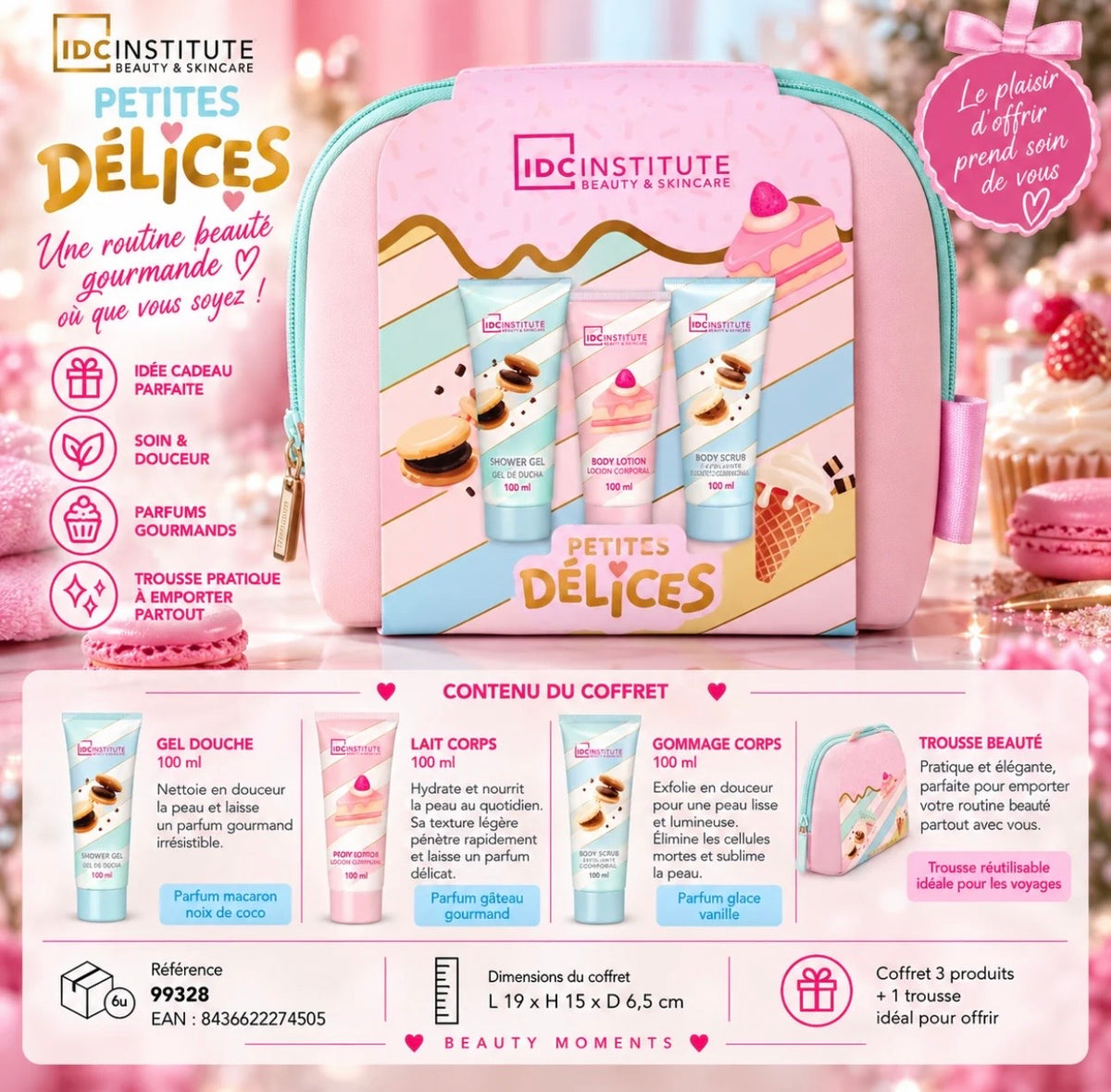 Coffret petit délice avec sa trousse beauté