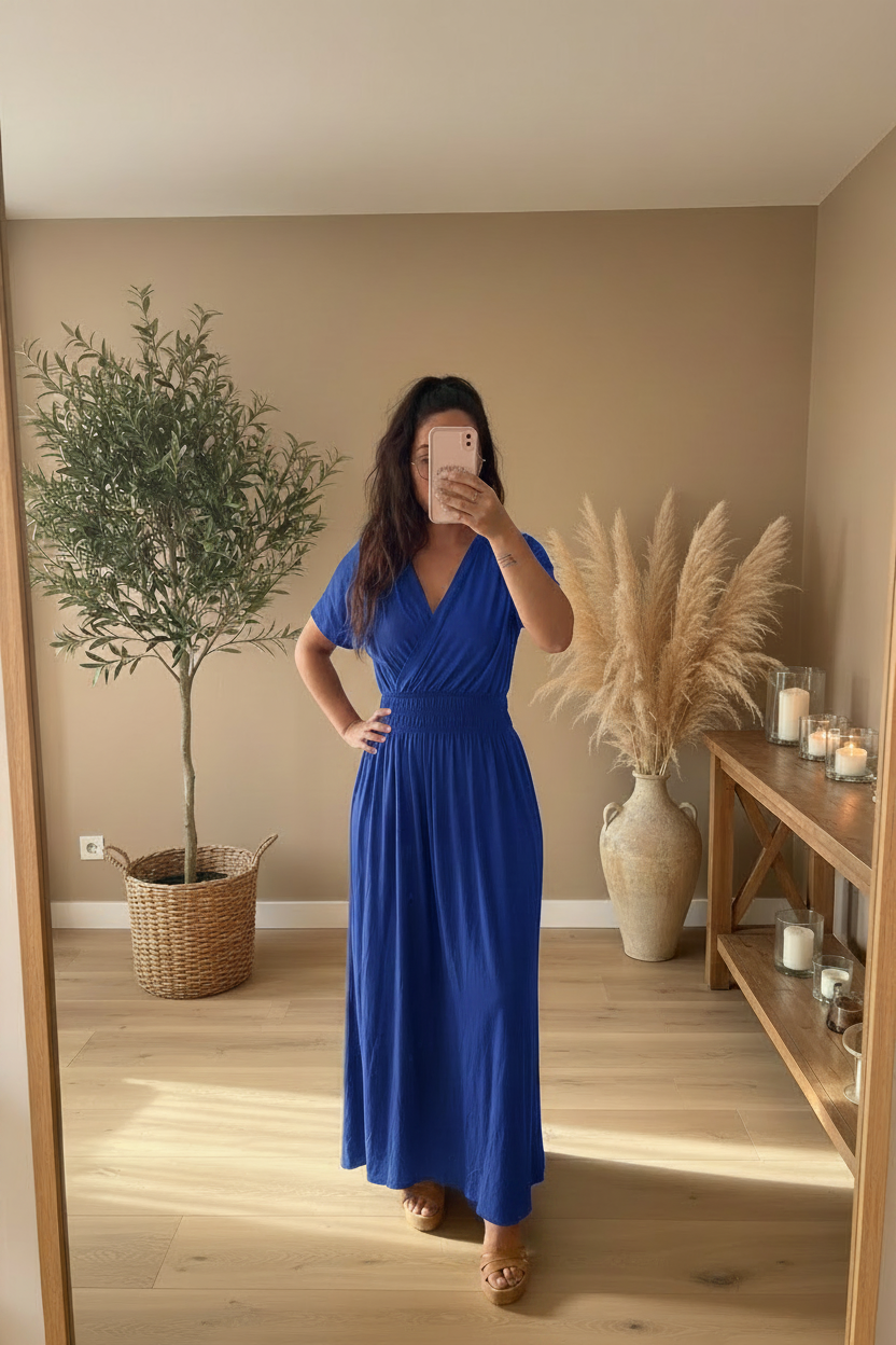 Robe magique uni bleu roi