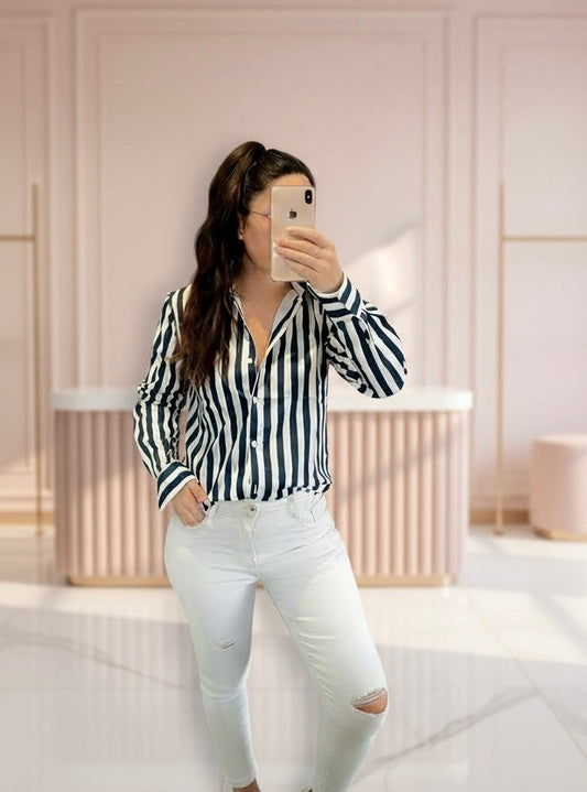 Chemise Rayé Bleu