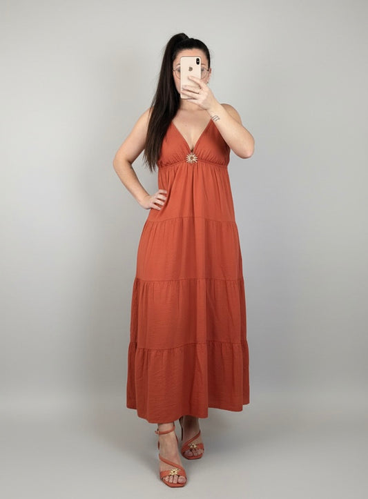 Robe Longue soleil terracota