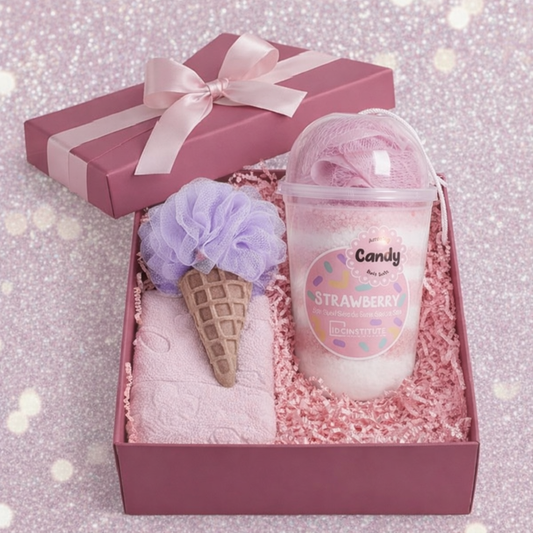 Coffret avec sel de bain