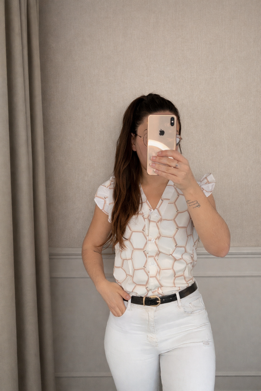 Chemise à motif géométrique
