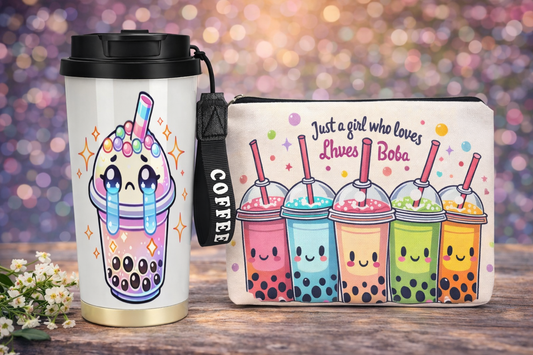 Gobelet café isotherme & Trousse cosmétique