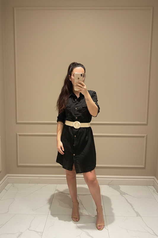 Robe Noire avec ceinture