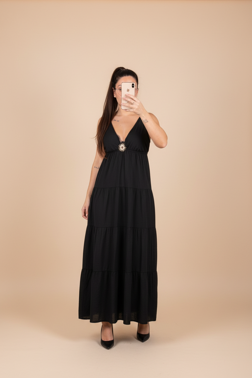 Robe Longue soleil noire