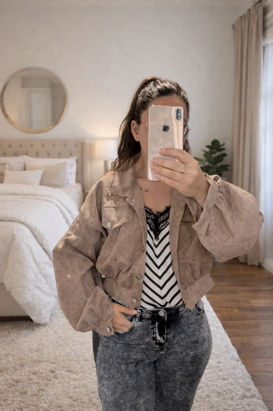 Veste courte en velours marron 🤎