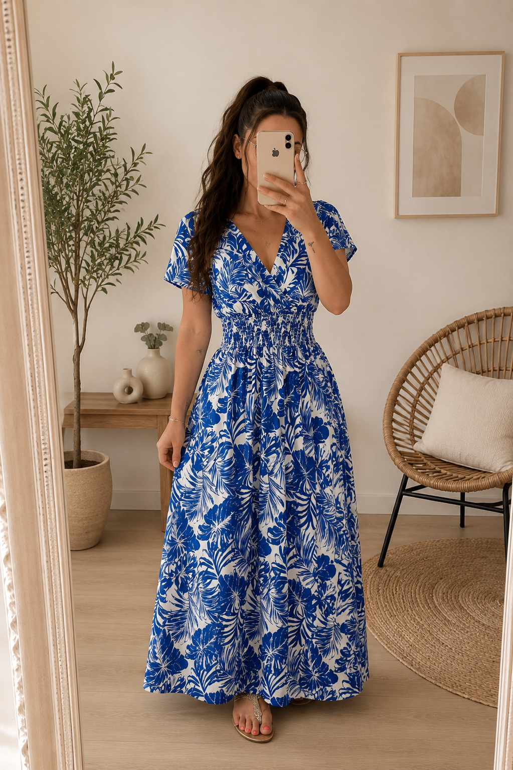 Robe longue MAGIQUE bleu roi 🩵