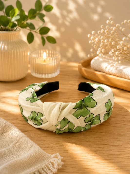 Bandeau fleurie vert