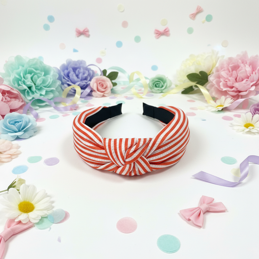 Bandeau rayé orange