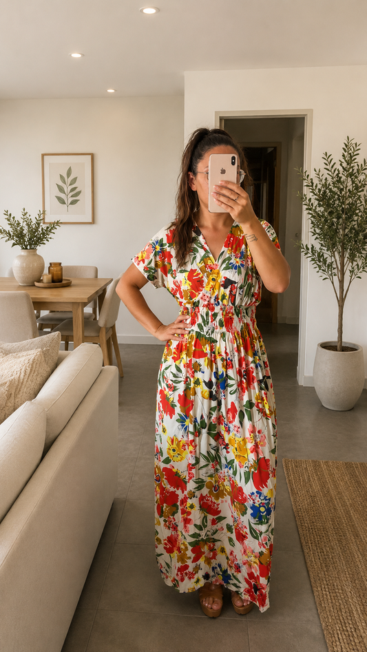 Robe longue MAGIQUE fleuri