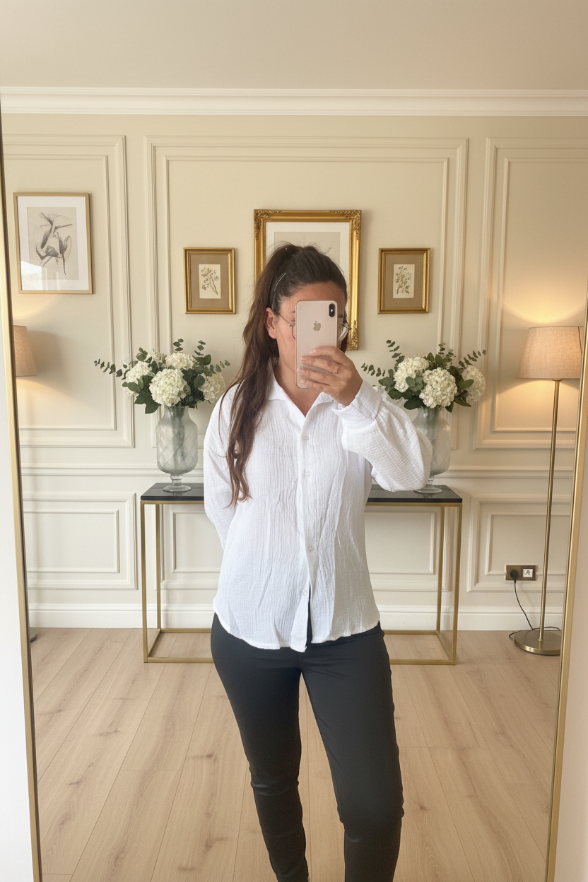 Chemise DOLCE VITA large gaze de coton