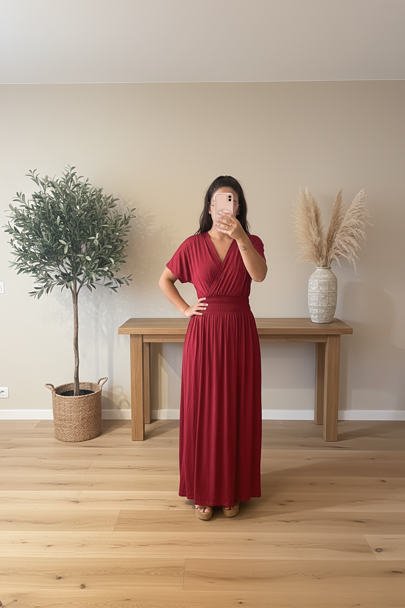 Robe magique uni rouge