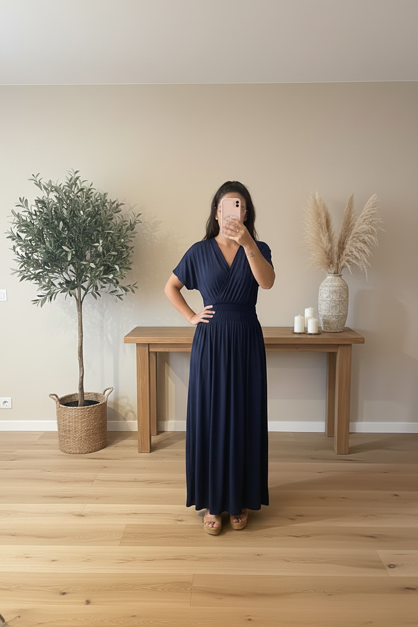 Robe magique uni bleu marine