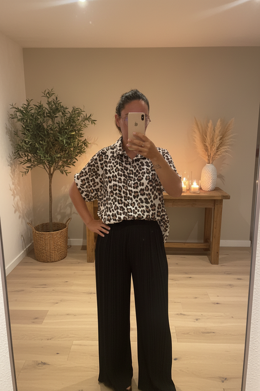 Chemise léopard noir
