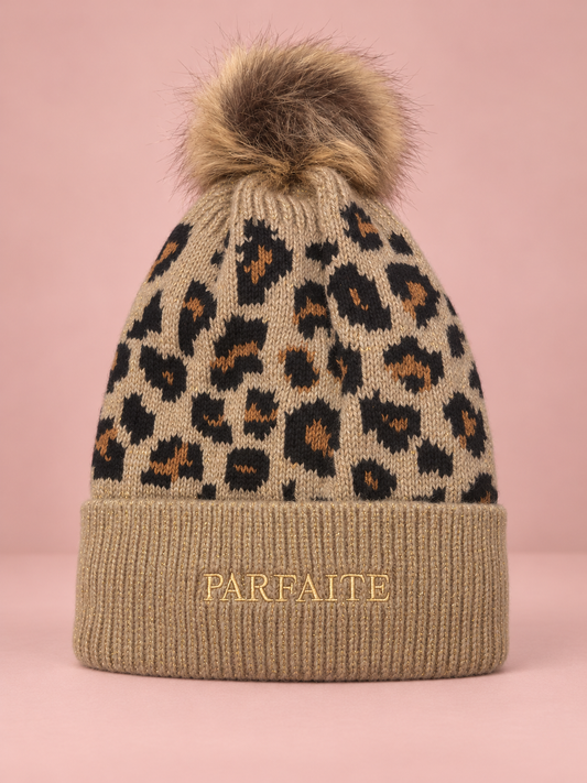 Bonnet léopard marron (Parfaite)